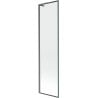 Mexen Next L jednokrilni pregradni panel za kadu 50 x 150 cm, crni okvir, brušeno sivo - 895-050-000-03-70-66