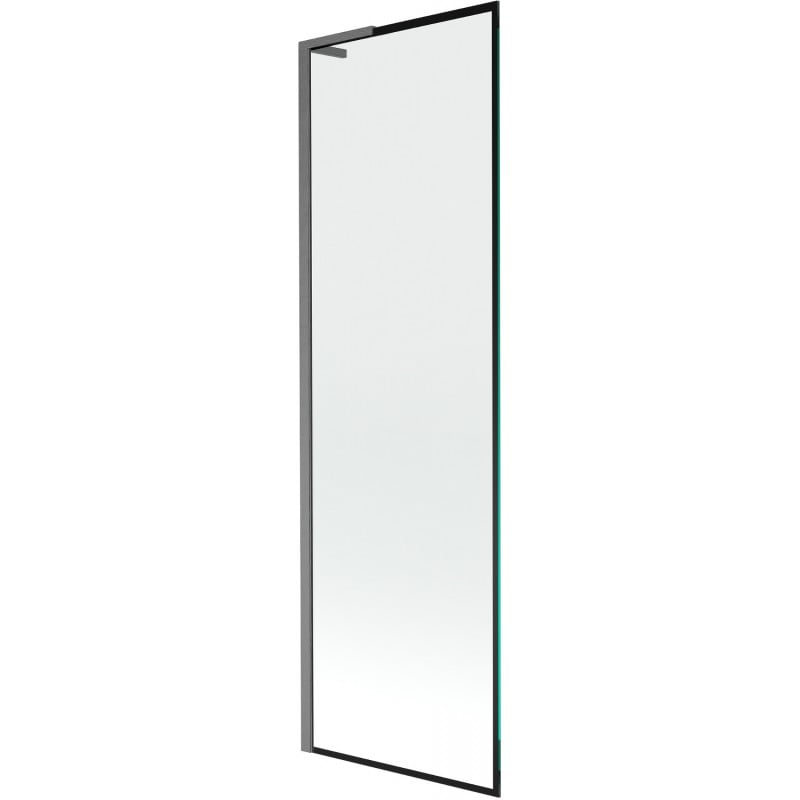 Mexen Next L Badewannenfaltwand 1-flügelig 60 x 150 cm, schwarzer Rahmen, gebürstet Gun Gray - 895-060-000-03-70-66