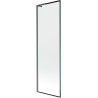 Mexen Next L Badewannenpaneel 1-flügelig 60 x 150 cm, schwarzes Muster, gebürstetes Gun Gray - 895-060-000-03-70-66