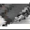 Mexen Next L Badewannenabtrennung mit 1 Flügel 70 x 150 cm, schwarzes Muster, gebürstetes Gun Gray - 895-070-000-03-70-66