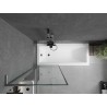 Mexen Next L vanniekraan 1-tiivaline 70 x 150 cm, must raam, harjatud gun gray - 895-070-000-03-70-66