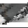Mexen Next L Badewannenfaltwand 1-flügelig 80 x 150 cm, schwarzes Muster, gebürstetes Gun Gray - 895-080-000-03-70-66