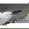 Mexen Next L Badewannenfaltwand 1-flügelig 80 x 150 cm, schwarzes Muster, gebürstetes Gun Gray - 895-080-000-03-70-66