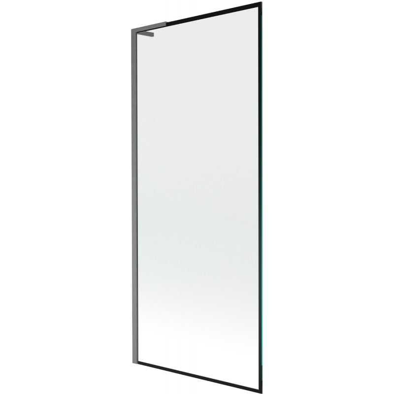 Mexen Next L mampara de baño de 1 hoja 80 x 150 cm, marco negro, gun gray cepillado - 895-080-000-03-70-66