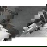Mexen Next L Badewannen-Faltwand 1-flügelig 90 x 150 cm, schwarzes Muster, gebürstetes Gun Gray - 895-090-000-03-70-66