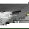 Mexen Next L Badewannen-Faltwand 1-flügelig 90 x 150 cm, schwarzes Muster, gebürstetes Gun Gray - 895-090-000-03-70-66