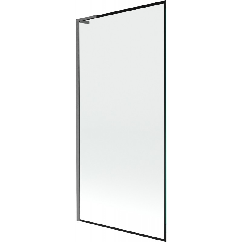 Mexen Next L Badewannen-Faltwand 1-flügelig 90 x 150 cm, schwarzes Muster, gebürstetes Gun Gray - 895-090-000-03-70-66