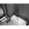 Mexen Next L vanniseinatiib, 1-tiivaline, 100 x 150 cm, must raam, gun gray harjatud - 895-100-000-03-70-66