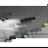 Mexen Next L Badewannenwand, 1-flügelig 100 x 150 cm, schwarzes Muster, gebürstet Gun Gray - 895-100-000-03-70-66