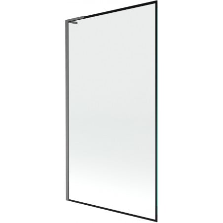 Mexen Next L parawan nawannowy 1-skrzydłowy 100 x 150 cm, czarna ramka,  gun gray szczotkowany - 895-100-000-03-70-66