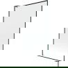Mexen Next L Badewannenwand, 1-flügelig 100 x 150 cm, schwarzes Muster, gebürstet Gun Gray - 895-100-000-03-70-66
