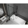Mexen Next L vannitoa paravann 1-leheline 60 x 150 cm, must raam, must - 895-060-000-03-70-70