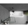 Mexen Next L vannitoa paravann 1-leheline 60 x 150 cm, must raam, must - 895-060-000-03-70-70