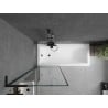 Paroi de baignoire 1 battant Mexen Next L 70 x 150 cm, motif noir, noir - 895-070-000-03-70-70