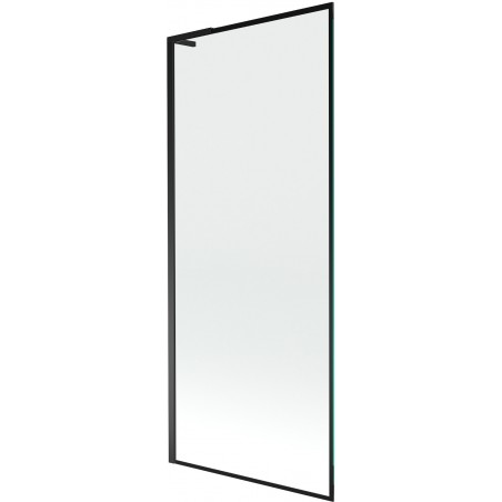 Mexen Next L Badewannenwand 1-flügelig 80 x 150 cm, schwarzer Rahmen, schwarz - 895-080-000-03-70-70