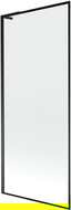 Mexen Next L badwand scherm 1-vleugelig 80 x 150 cm, zwart frame, zwart - 895-080-000-03-70-70