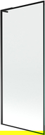Mexen Next L Bath Screen 1-Panel 80 x 150 cm, Black Frame, Black - 895-080-000-03-70-70