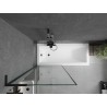 Mexen Next L paravan za kadu s jednim krilom 80 x 150 cm, crni okvir, crna - 895-080-000-03-70-70