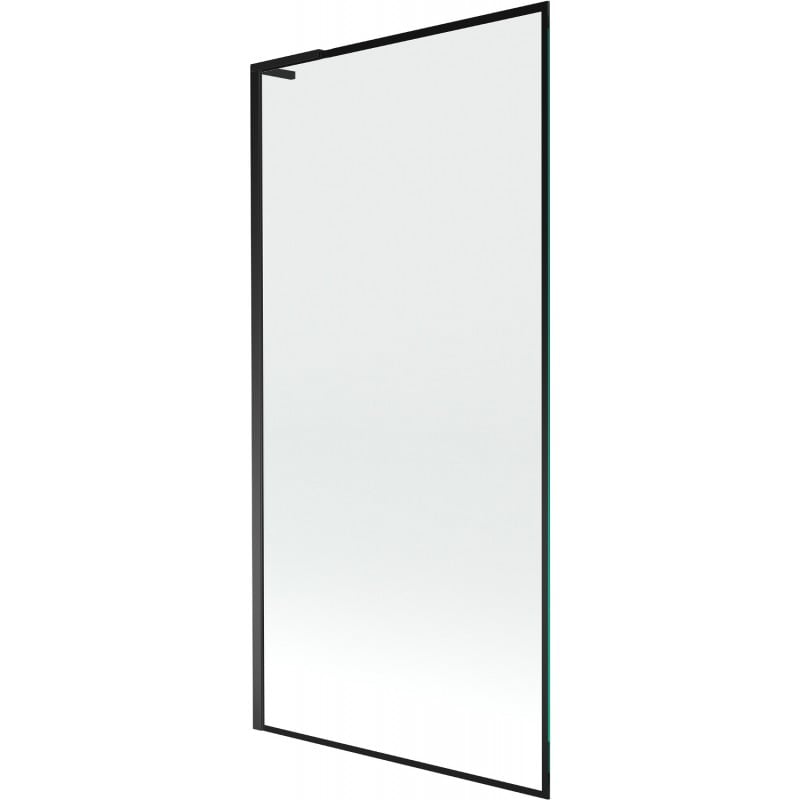 Mexen Next L divisória de banheira 1-folha 90 x 150 cm, moldura preta, preto - 895-090-000-03-70-70