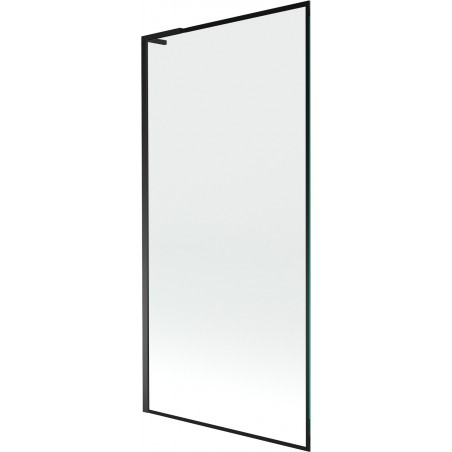 Mexen Next L divisória de banheira 1-folha 90 x 150 cm, moldura preta, preto - 895-090-000-03-70-70
