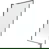 Mexen Next L badwand 1-delig 90 x 150 cm, zwart frame, zwart - 895-090-000-03-70-70