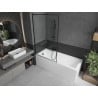 Mexen Next L pare-douche de baignoire 1 battant 100 x 150 cm, motif noir, noir - 895-100-000-03-70-70