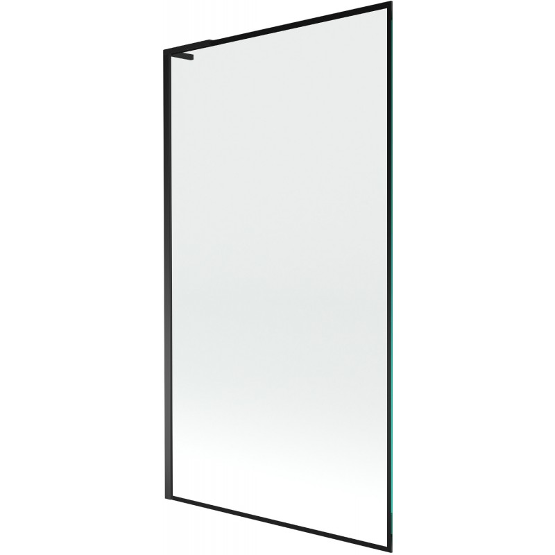 Mexen Next L paratia vasca da bagno con 1 anta 100 x 150 cm, cornice nera, nero - 895-100-000-03-70-70