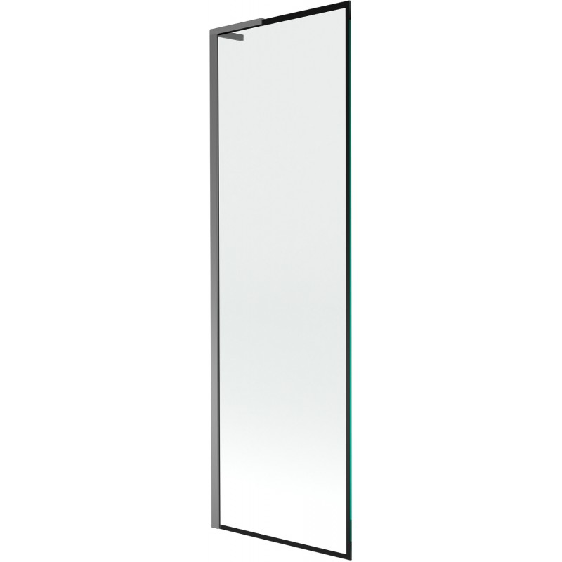 Mexen Next L badwand 1-delig 60 x 150 cm, zwart frame, gun metal - 895-060-000-03-70-95