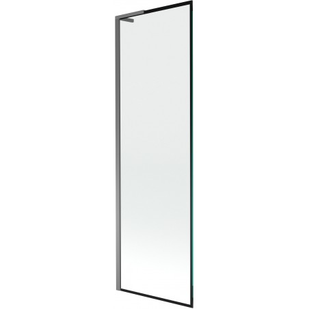 Mexen Next L badwand 1-delig 60 x 150 cm, zwart frame, gun metal - 895-060-000-03-70-95