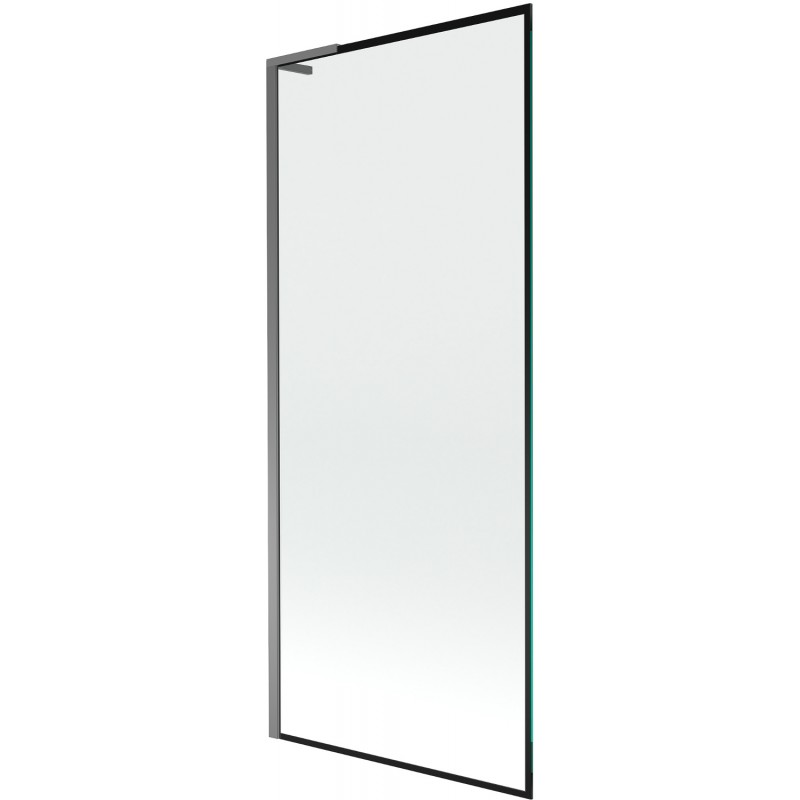 Mexen Next L Badewannen-Faltwand 1-flügelig 80 x 150 cm, schwarzer Rahmen, Gun Metal - 895-080-000-03-70-95