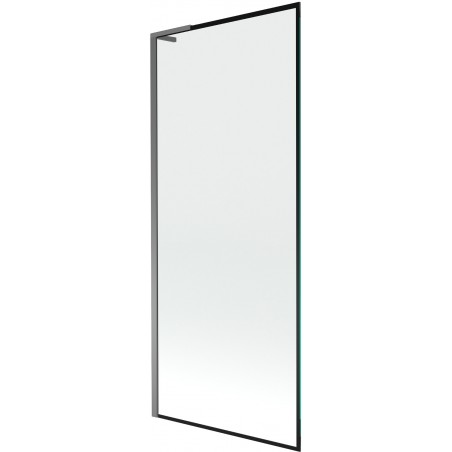 Mexen Next L parawan nawannowy 1-skrzydłowy 80 x 150 cm, czarna ramka, gun metal - 895-080-000-03-70-95