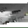 Mexen Next L Badewannenabtrennung 1-flügelig 90 x 150 cm, schwarzes Muster, Gunmetal - 895-090-000-03-70-95