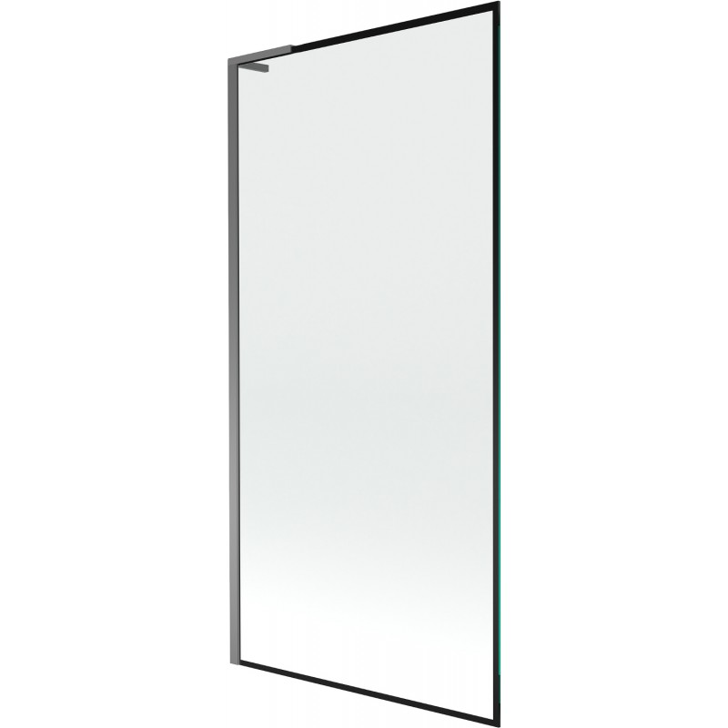 Mexen Next L badwand 1-delig 90 x 150 cm, zwart frame, gun metal - 895-090-000-03-70-95