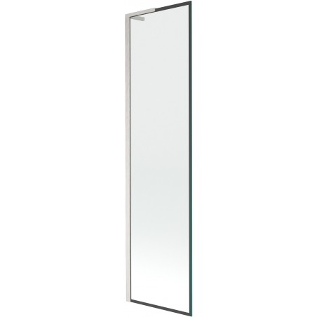 Mexen Next L parawan nawannowy 1-skrzydłowy 50 x 150 cm, czarna ramka, nikiel szczotkowany - 895-050-000-03-70-97