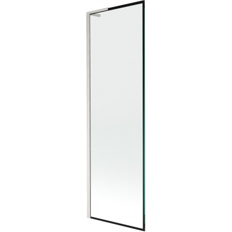 Mexen Next L badwand 1-deurs 60 x 150 cm, zwart frame, geborsteld nikkel - 895-060-000-03-70-97