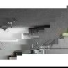 Mexen Next L Badewannen-Faltwand 1-flügelig 80 x 150 cm, schwarzes Muster, gebürsteter Nickel - 895-080-000-03-70-97