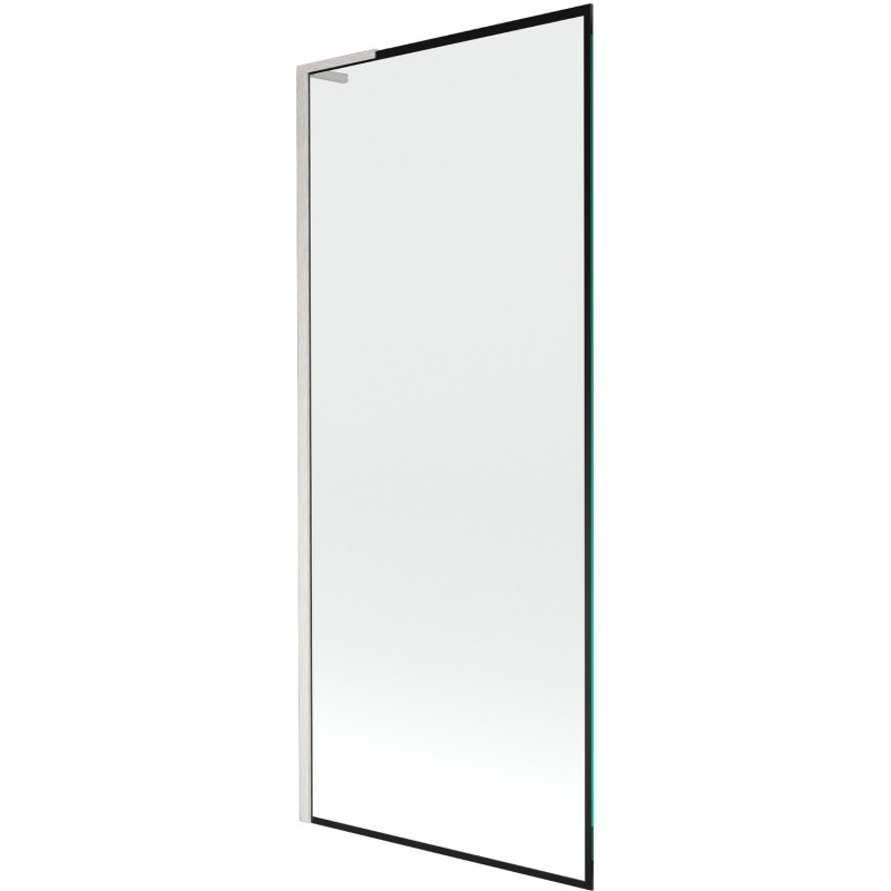Mexen Next L Badewannen-Faltwand 1-flügelig 80 x 150 cm, schwarzes Muster, gebürsteter Nickel - 895-080-000-03-70-97