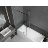Mexen Next L vanniekraan 1-tiivaline 80 x 150 cm, must raam, harjatud nikkel - 895-080-000-03-70-97