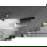 Mexen Next L Badewannenparavan 1-flügelig 90 x 150 cm, schwarzes Muster, gebürsteter Nickel - 895-090-000-03-70-97
