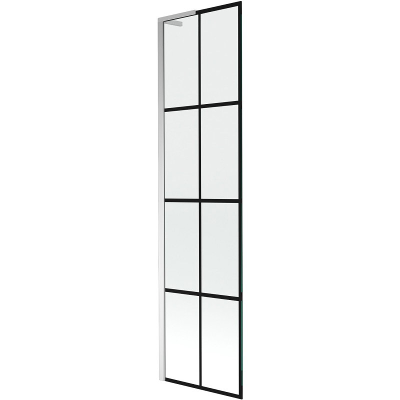 Mexen Next L vannisein 1-tiivaline 50 x 150 cm, must ruudustik, kroom - 895-050-000-03-77-01