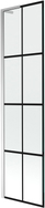 Mexen Next L parawan nawannowy 1-skrzydłowy 50 x 150 cm, czarna kratka, chrom - 895-050-000-03-77-01