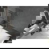 Mexen Next L Badewannen-Panel 1-flügelig 60 x 150 cm, schwarzes Muster, Chrom - 895-060-000-03-77-01