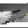 Mexen Next L Badewannen-Panel 1-flügelig 60 x 150 cm, schwarzes Muster, Chrom - 895-060-000-03-77-01