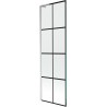 Mexen Next L parawan nawannowy 1-skrzydłowy 60 x 150 cm, czarna kratka, chrom - 895-060-000-03-77-01
