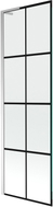 Mexen Next L parawan nawannowy 1-skrzydłowy 60 x 150 cm, czarna kratka, chrom - 895-060-000-03-77-01
