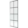 Mexen Next L parawan nawannowy 1-skrzydłowy 70 x 150 cm, czarna kratka, chrom - 895-070-000-03-77-01