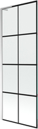 Mexen Next L ühepoolne vanni ekraan 70 x 150 cm, must ruudustik, kroom - 895-070-000-03-77-01
