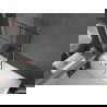 Mexen Next L Badewannenabtrennung 1-flügelig 90 x 150 cm, schwarzes Muster, Chrom - 895-090-000-03-77-01