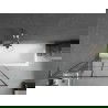 Mexen Next L Badewannenabtrennung 1-flügelig 90 x 150 cm, schwarzes Muster, Chrom - 895-090-000-03-77-01