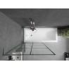Mexen Next L vannisein 1-leheline 90 x 150 cm, must võrk, kroom - 895-090-000-03-77-01